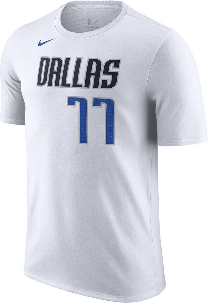 Nike Youth Dallas Mavericks Luka Doncic #77 Blue Cotton T-Shirt, Boys', XL