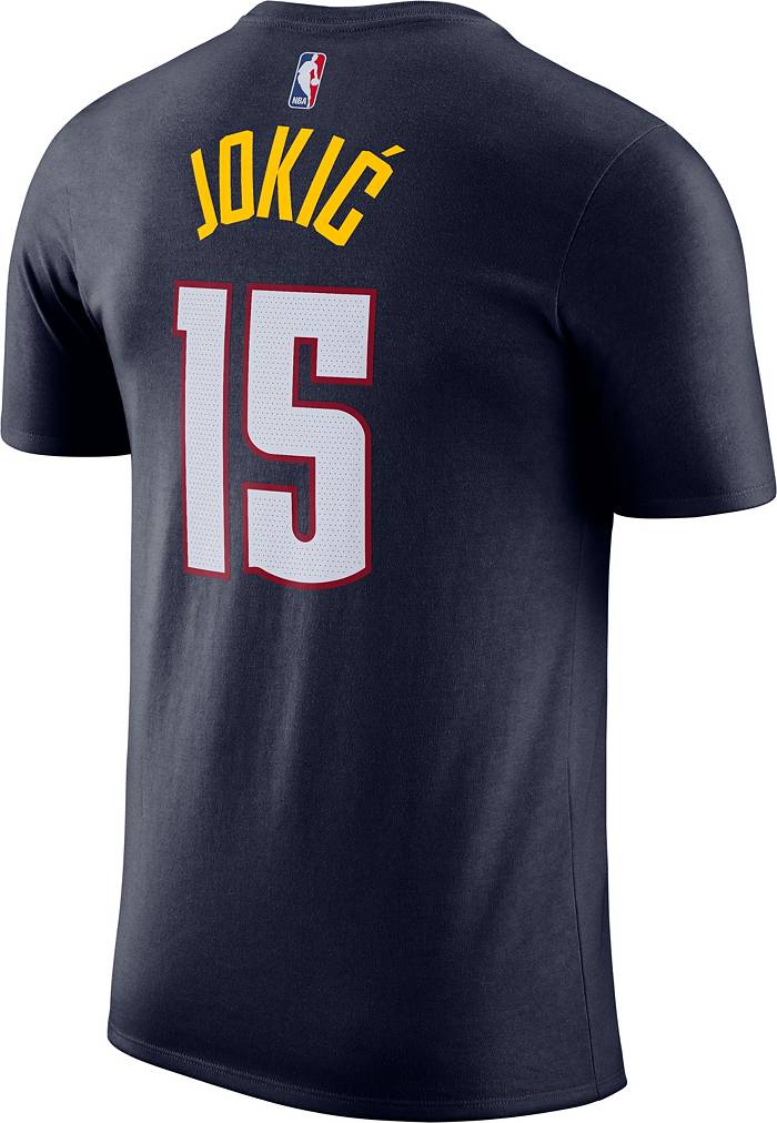 Nike Men's Denver Nuggets Nikola Jokic #15 Navy T-Shirt
