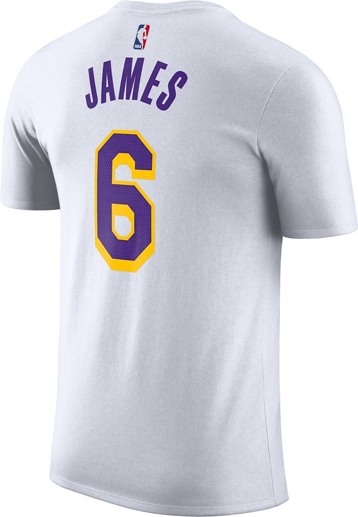 Nike / Youth Los Angeles Lakers LeBron James #6 White T-Shirt