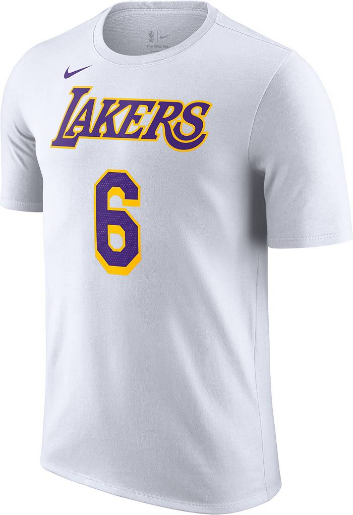 Nike Lebron James 23 Los Angeles Lakers NBA Mens T-Shirt White