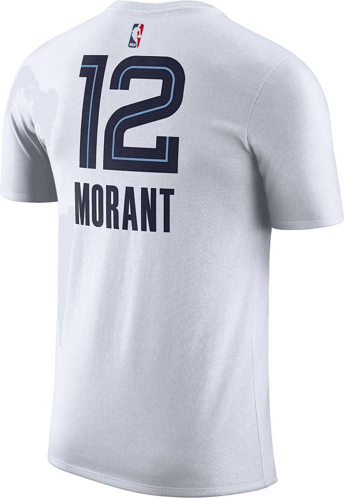 Nike Men's Memphis Grizzlies Ja Morant #12 Blue T-Shirt, Medium