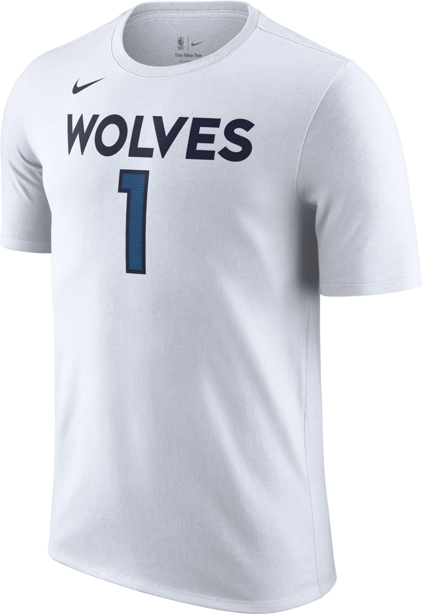 Nike Men's Minnesota Timberwolves Anthony Edwards #1 White T-Shirt