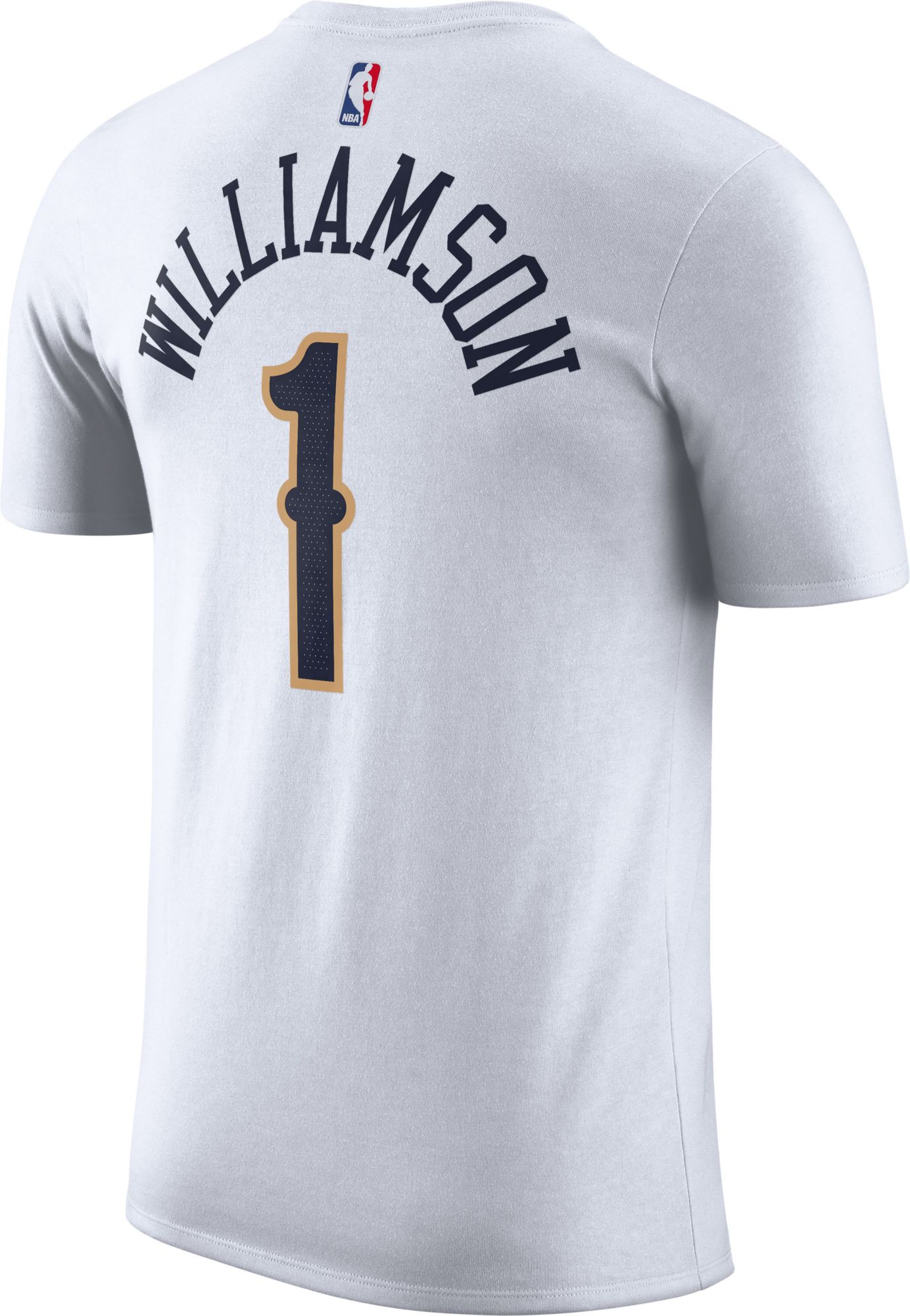 Nike Men's New Orleans Pelicans Zion Williamson #1 White T-Shirt product image