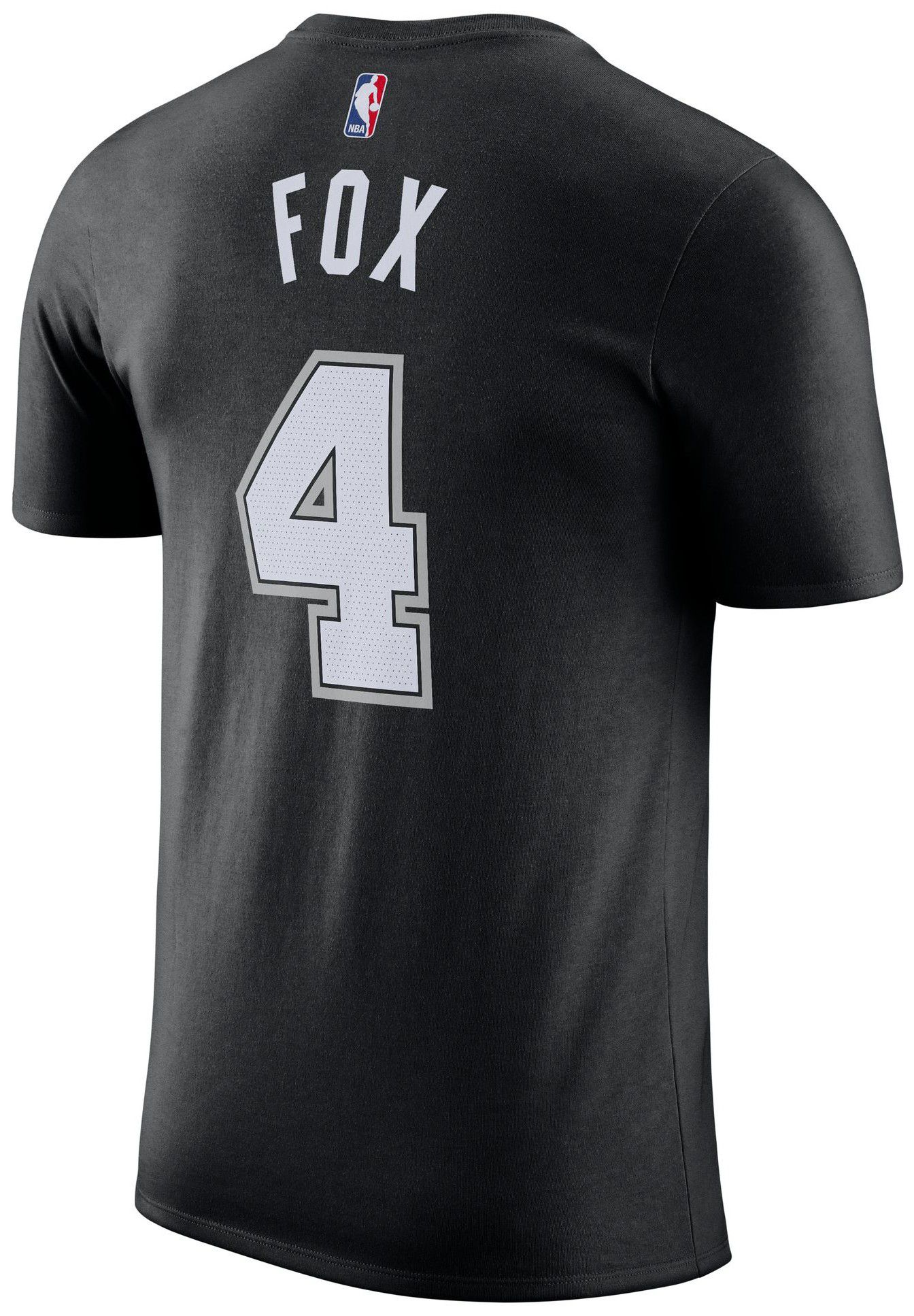 Nike Men's San Antonio Spurs De'Aaron Fox #4 Black T-Shirt product image