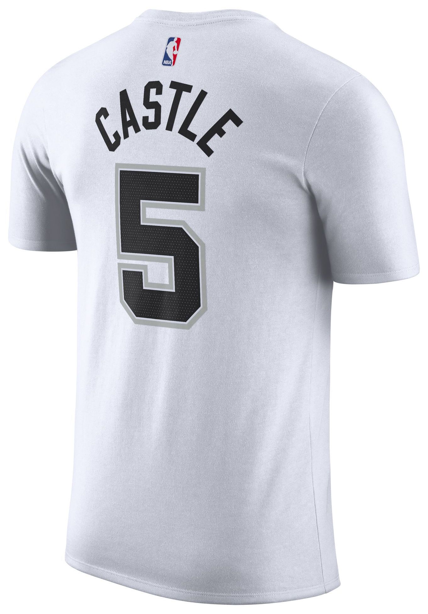 Nike Men's San Antonio Spurs Stephon Castle #5 White T-Shirt product image