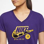 NIKE NBA LOS ANGELES LAKERS EARNED EDITION LOGO DRI-FIT TEE COURT PURPLE  for £30.00