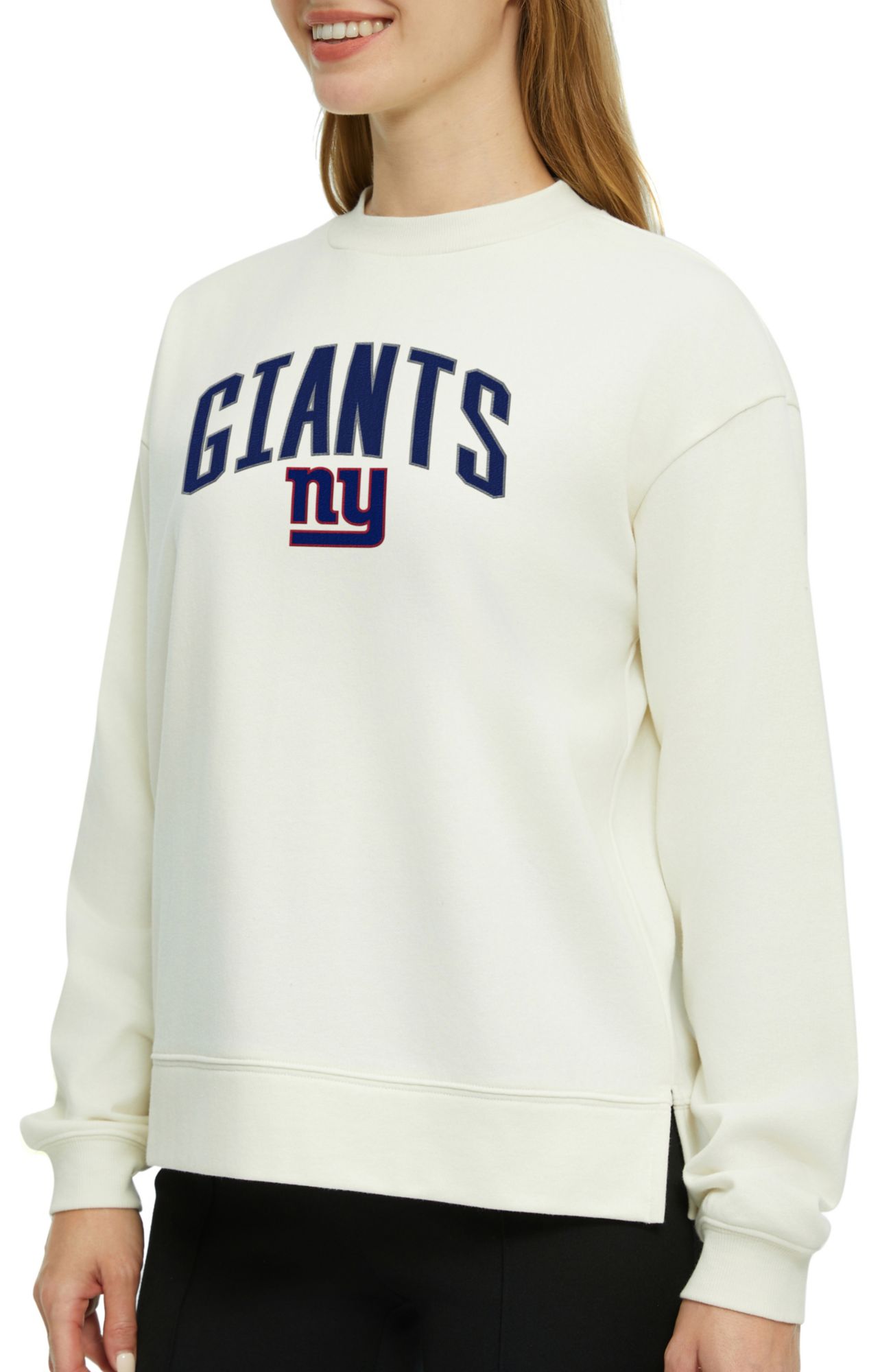 Concepts Sport Women's New York Giants Off White Almanac Mock Neck Pullover Sweatshirt product image