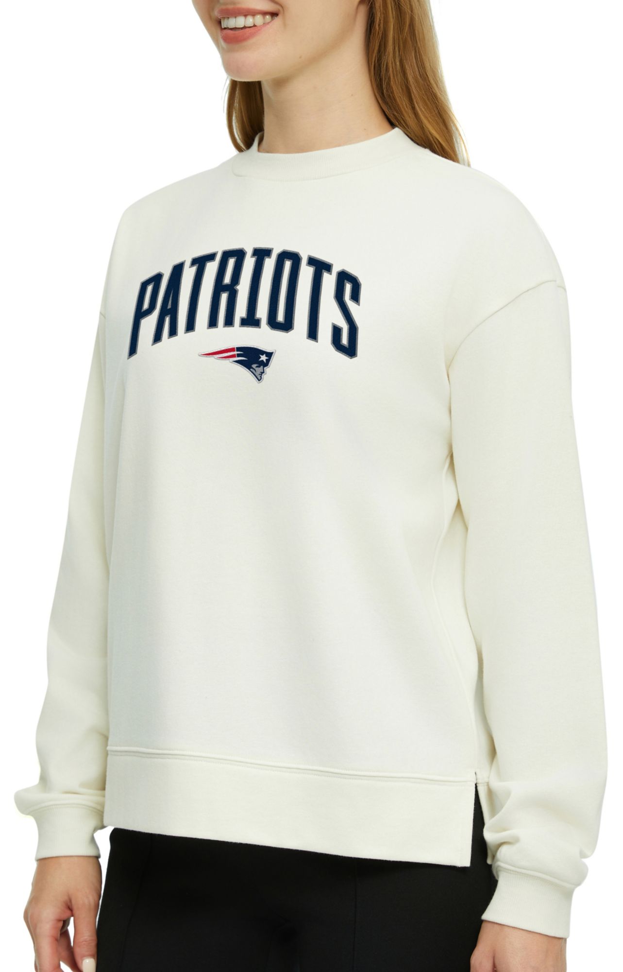 Concepts Sport Women's New England Patriots Off White Almanac Mock Neck Pullover Sweatshirt product image
