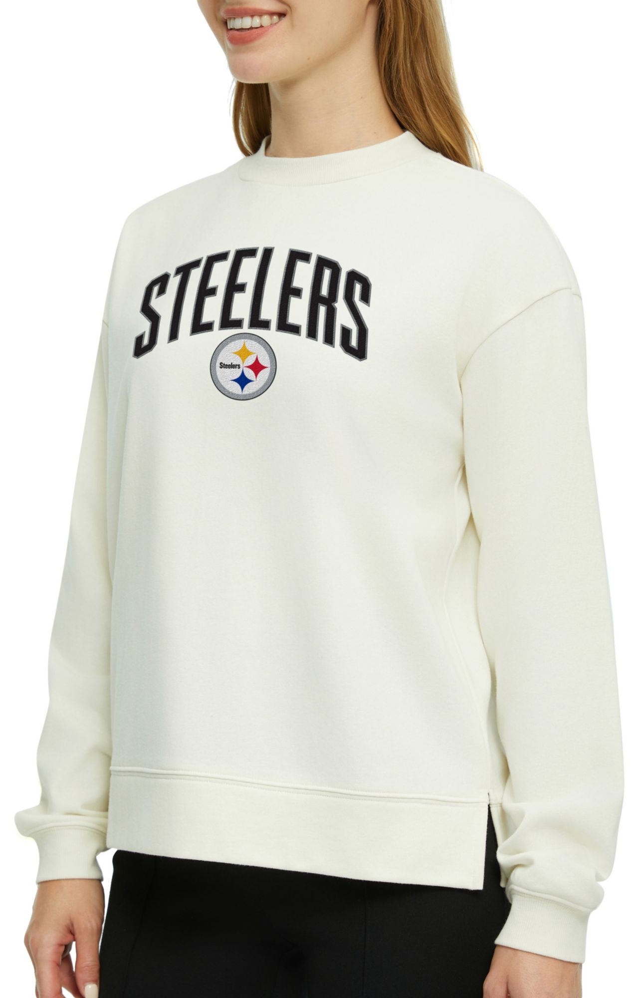 Concepts Sport Women's Pittsburgh Steelers Off White Almanac Mock Neck Pullover Sweatshirt product image