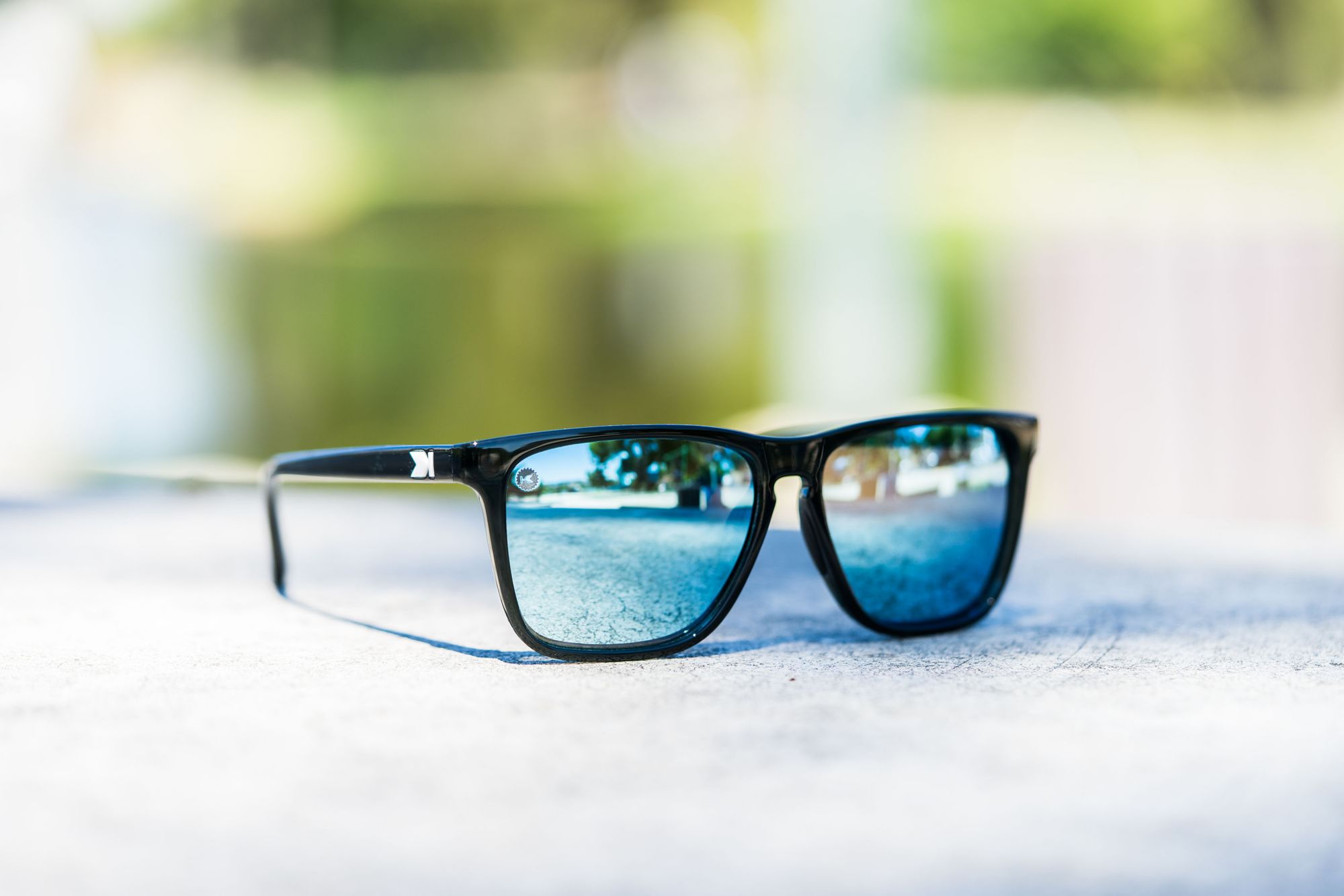 Knockaround Fast Lanes Sport Polarized Jelly Black / Sky Blue Sunglasses product image