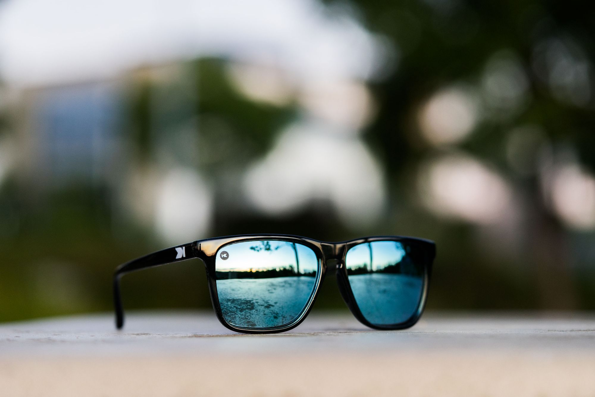 Knockaround Fast Lanes Sport Polarized Jelly Black / Sky Blue Sunglasses product image