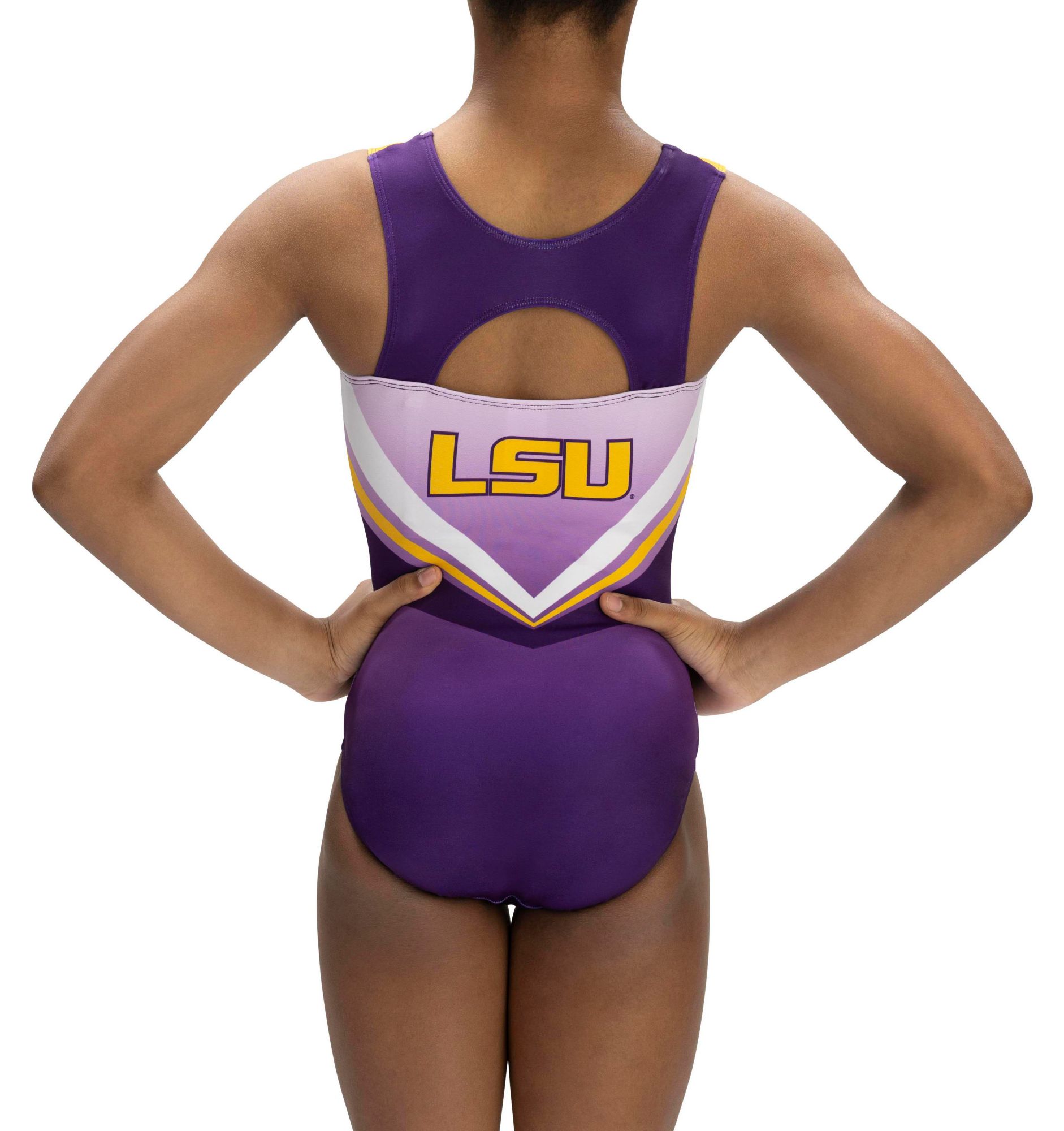 GK Elite Women's LSU Tigers Purple Tank Leotard product image
