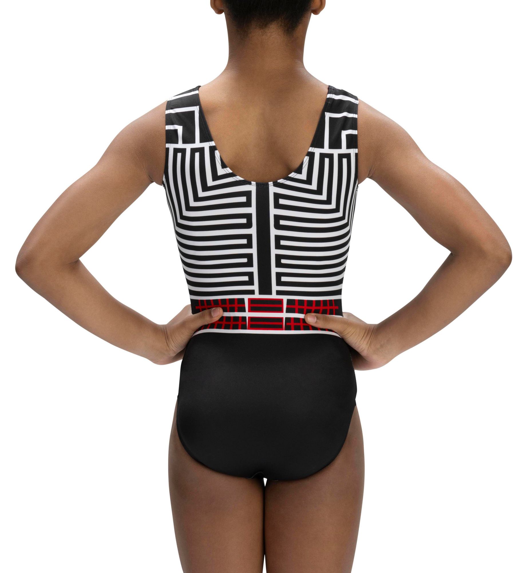 GK Elite Women's Ohio State Buckeyes Black Tank Leotard product image