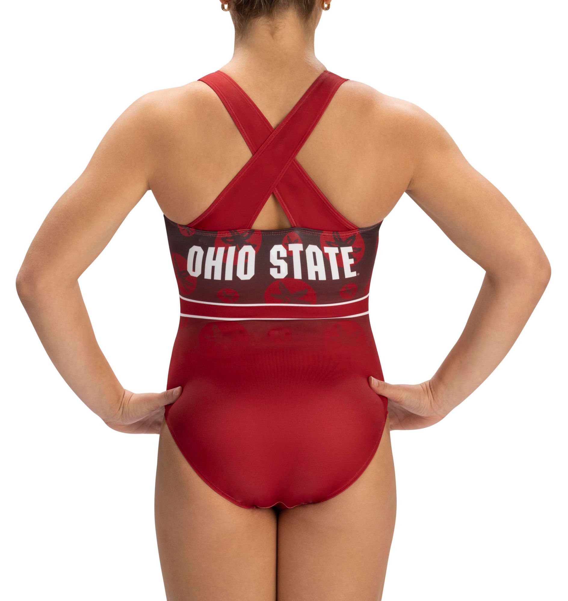 GK Elite Women's Ohio State Buckeyes Red Tank Leotard product image