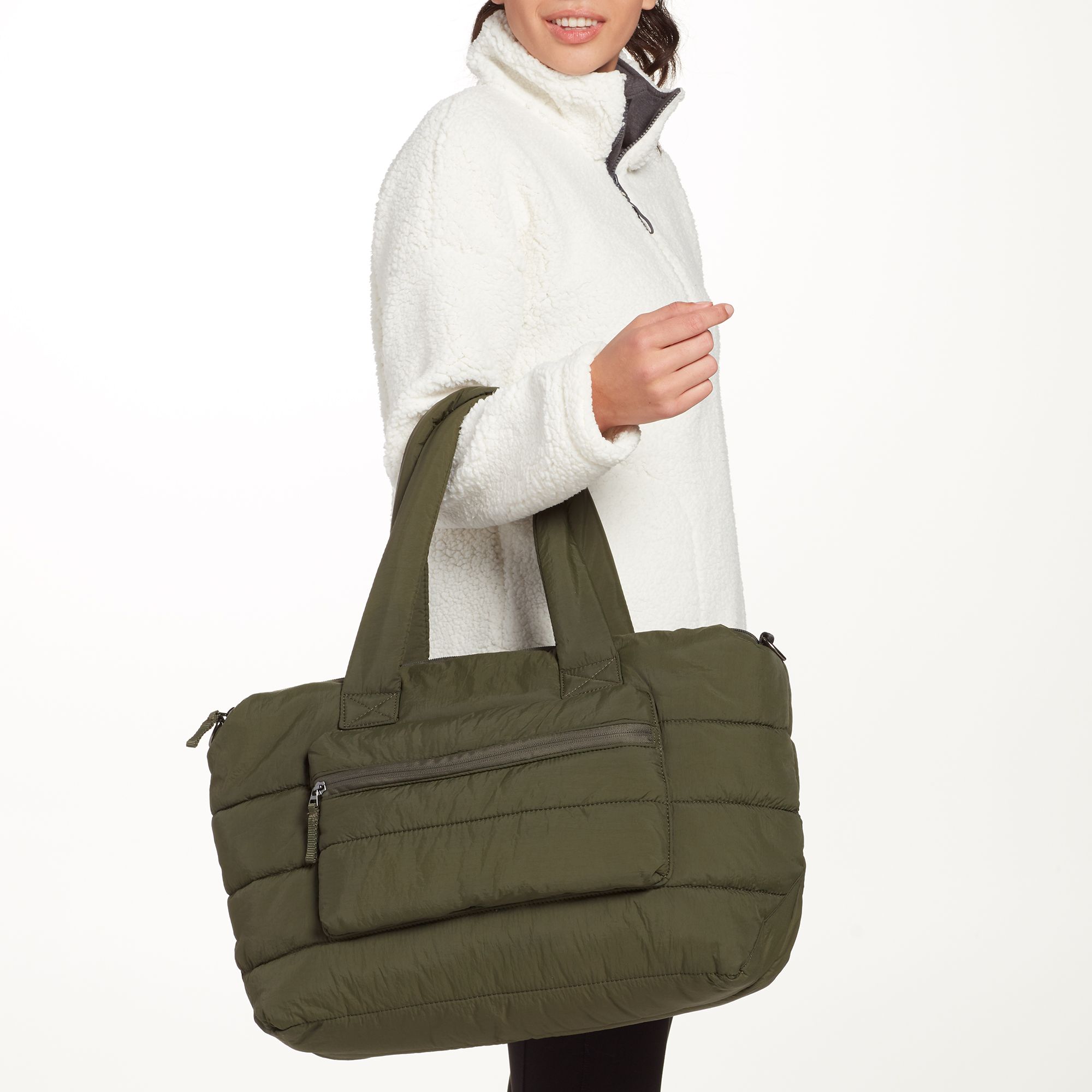 puffer duffle bag