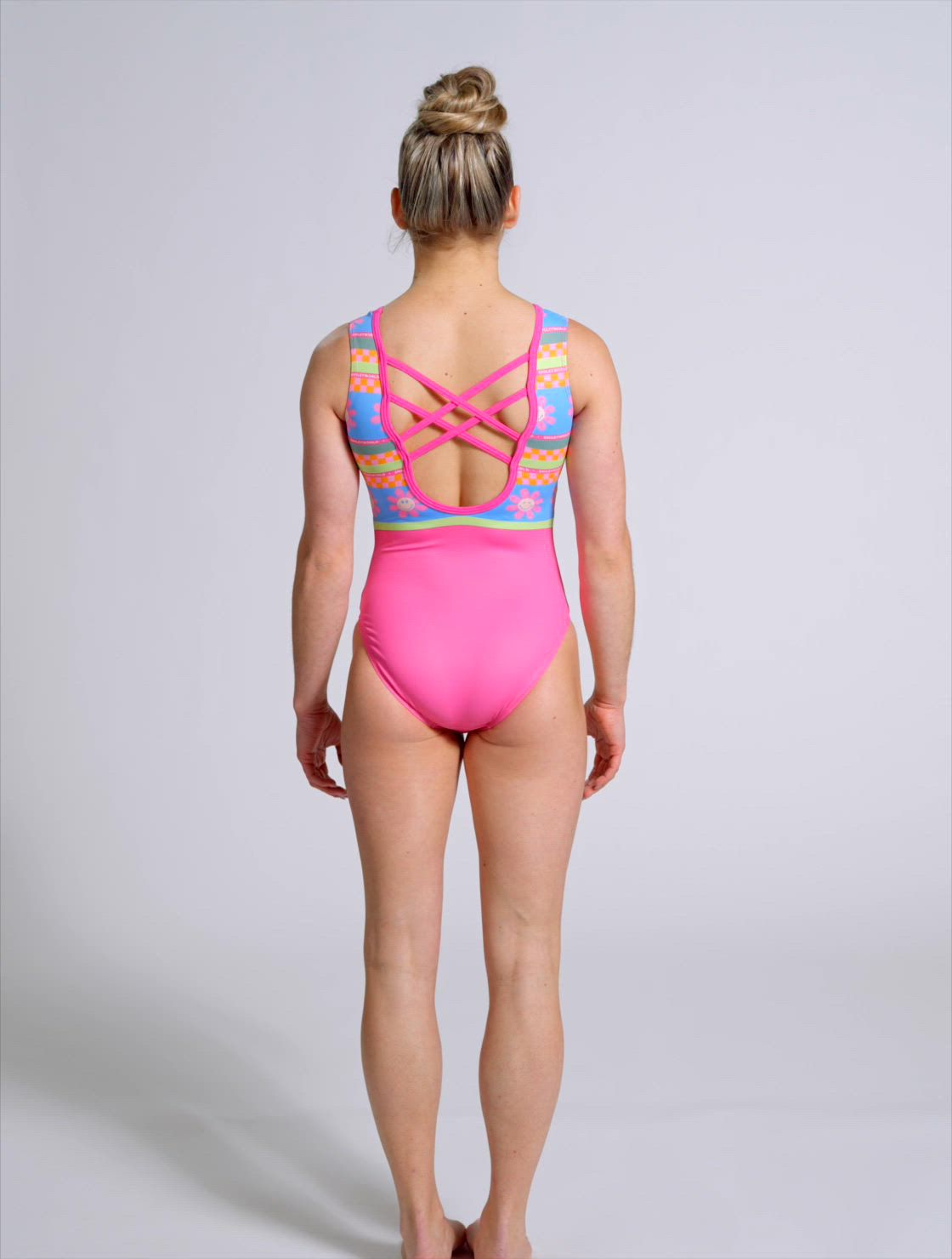 GK Elite Women's SmileyWorld Berry Happy Tank Leotard product