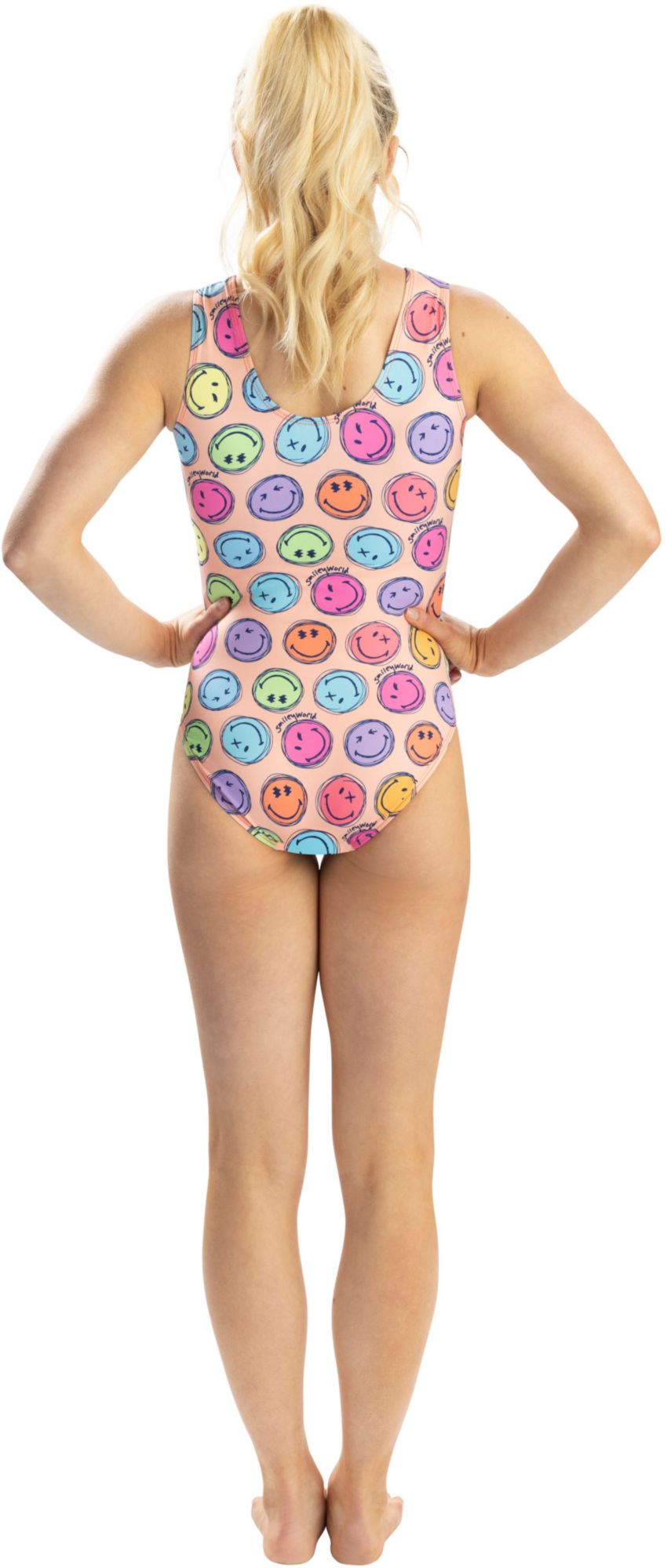GK Elite Women's SmileyWorld Rainbow Smiles Tank Leotard product image