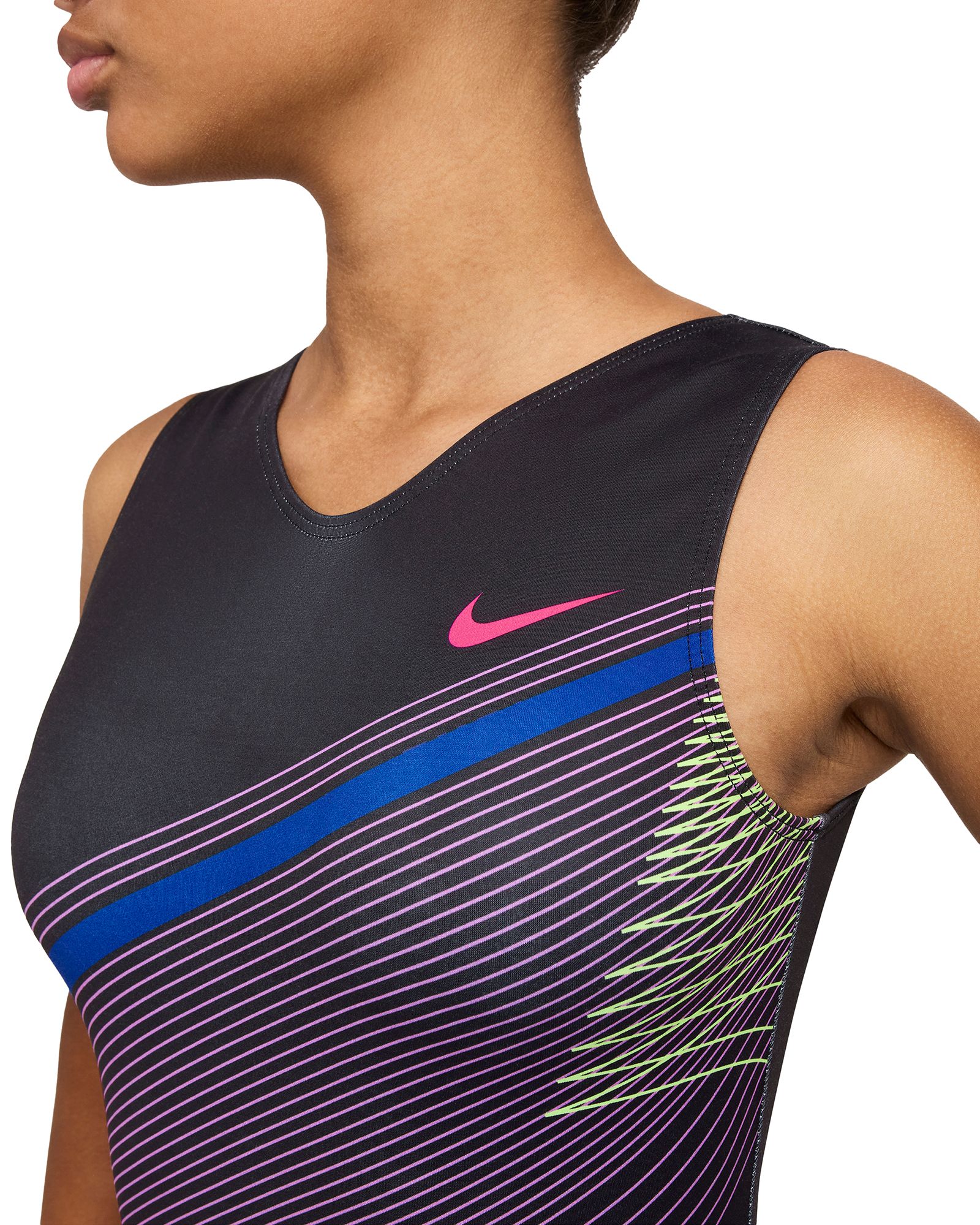 Nike Girls' Diagonal Stripe Printed Performance Tank Leotard product image