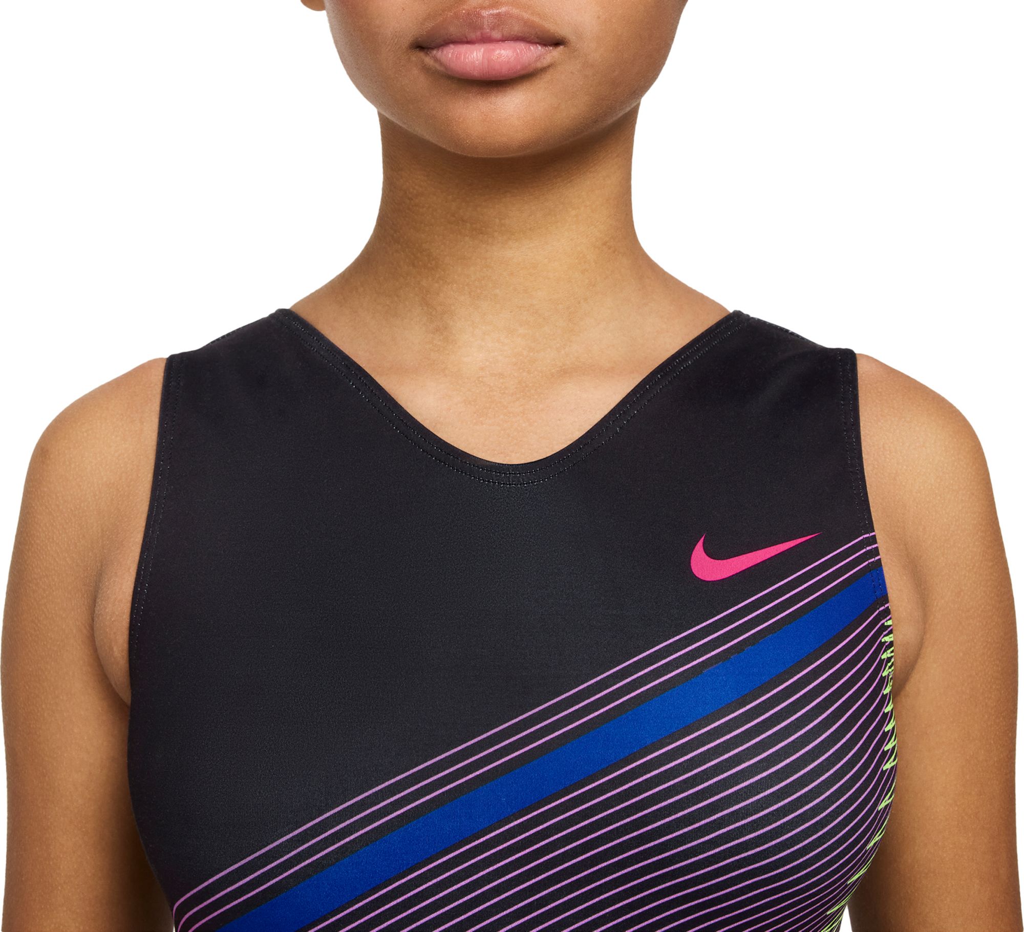 Nike Girls' Diagonal Stripe Printed Performance Tank Leotard product image