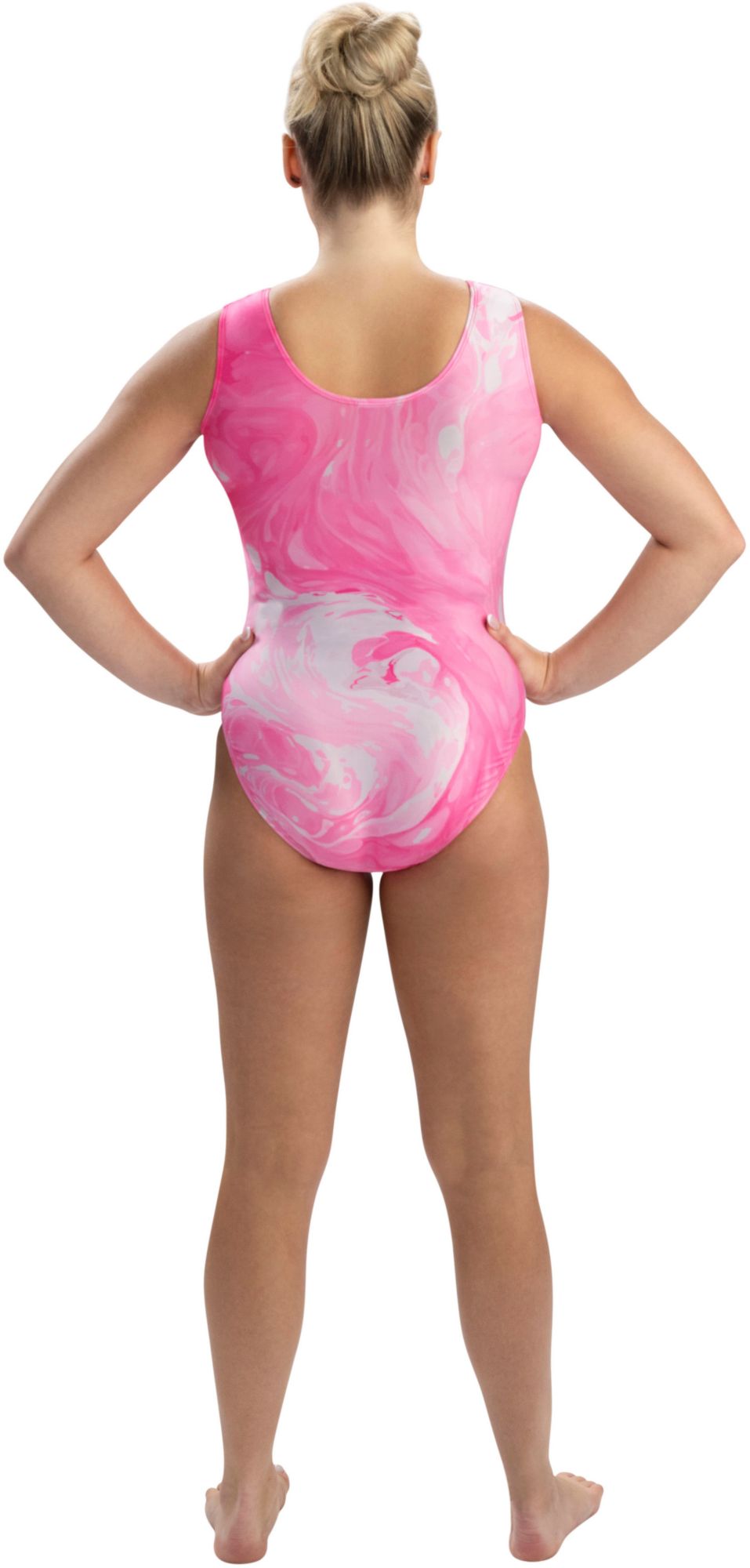 GK Elite Women's Pink Marble Tank Leotard product image