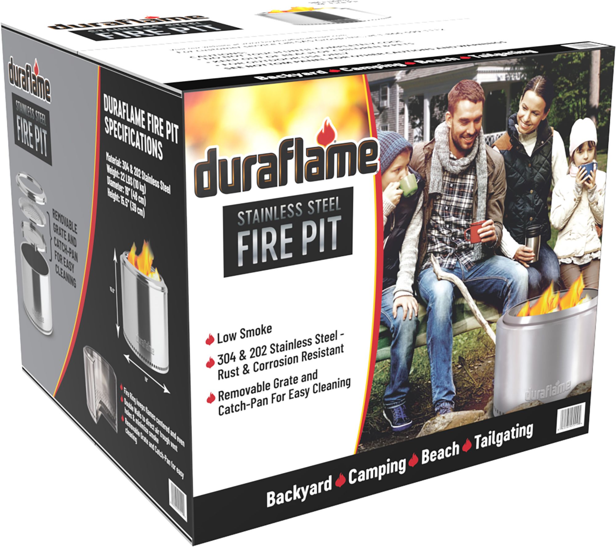 Duraflame 19 Stainless Steel Low Smoke Fire Pit | DICK'S Sporting Goods