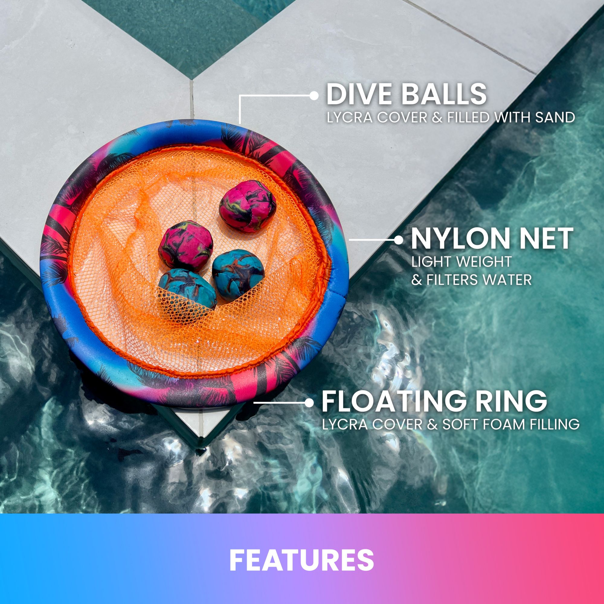 Waboba Dunk or Dive Pool Toy Toss Game product image