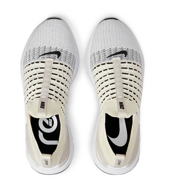 Nike Men's React Phantom Run Flyknit 2 Running Shoes, Size 9.5, White/Black