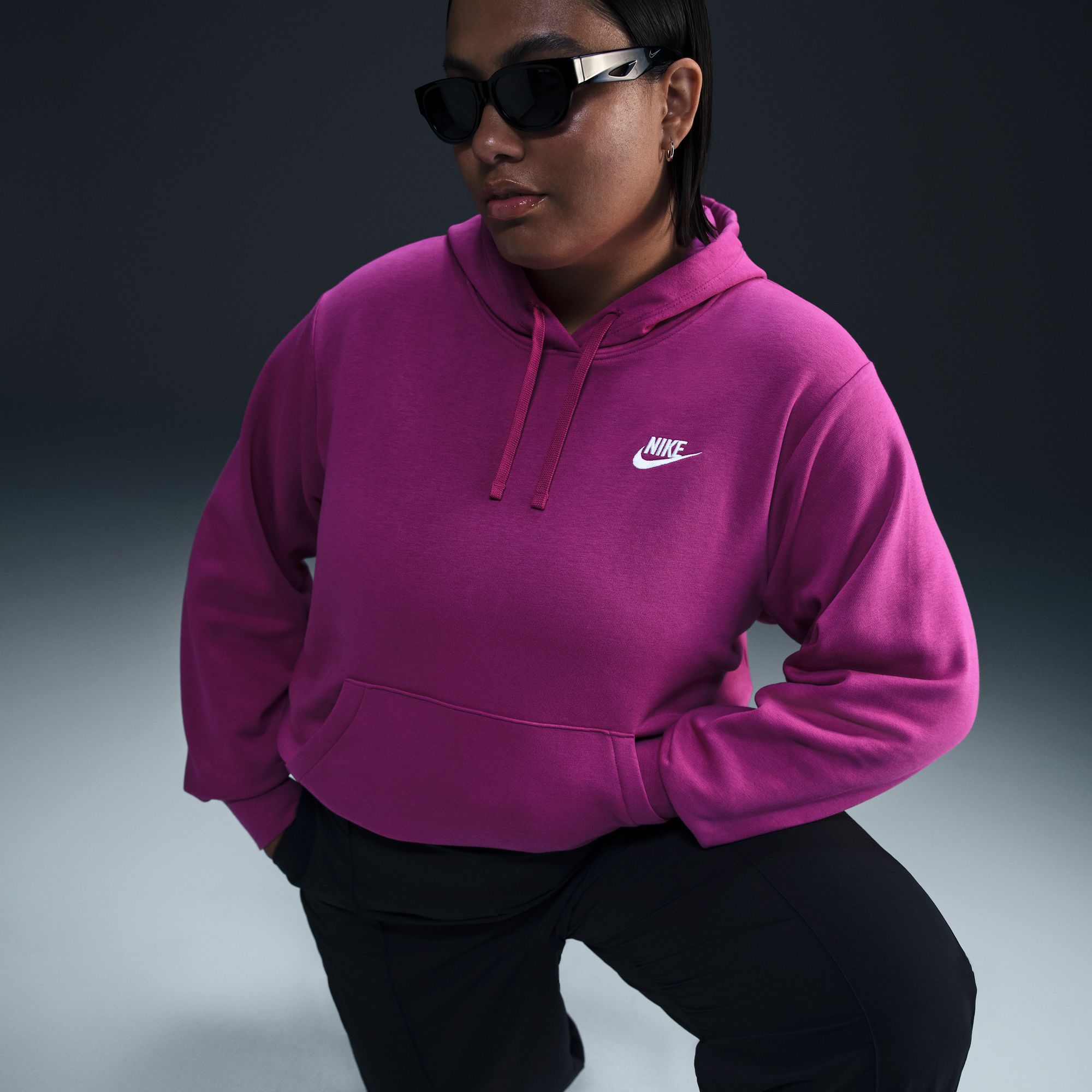 Nike Women's Sportswear Club Fleece Pullover Hoodie (Plus Size) product image