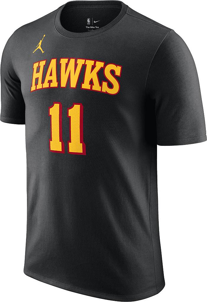 Nike Men's Atlanta Hawks Trae Young #11 Black T-Shirt, Large