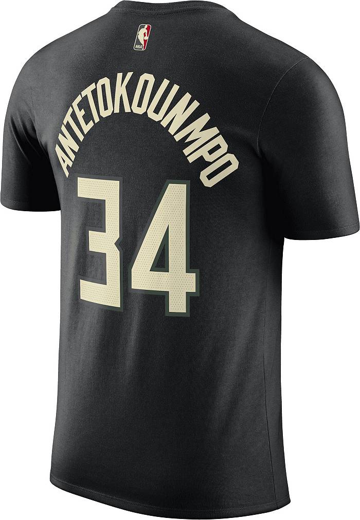 Nike Youth 2022-23 City Edition Milwaukee Bucks Giannis Antetokounmpo #34  Royal Cotton T-Shirt