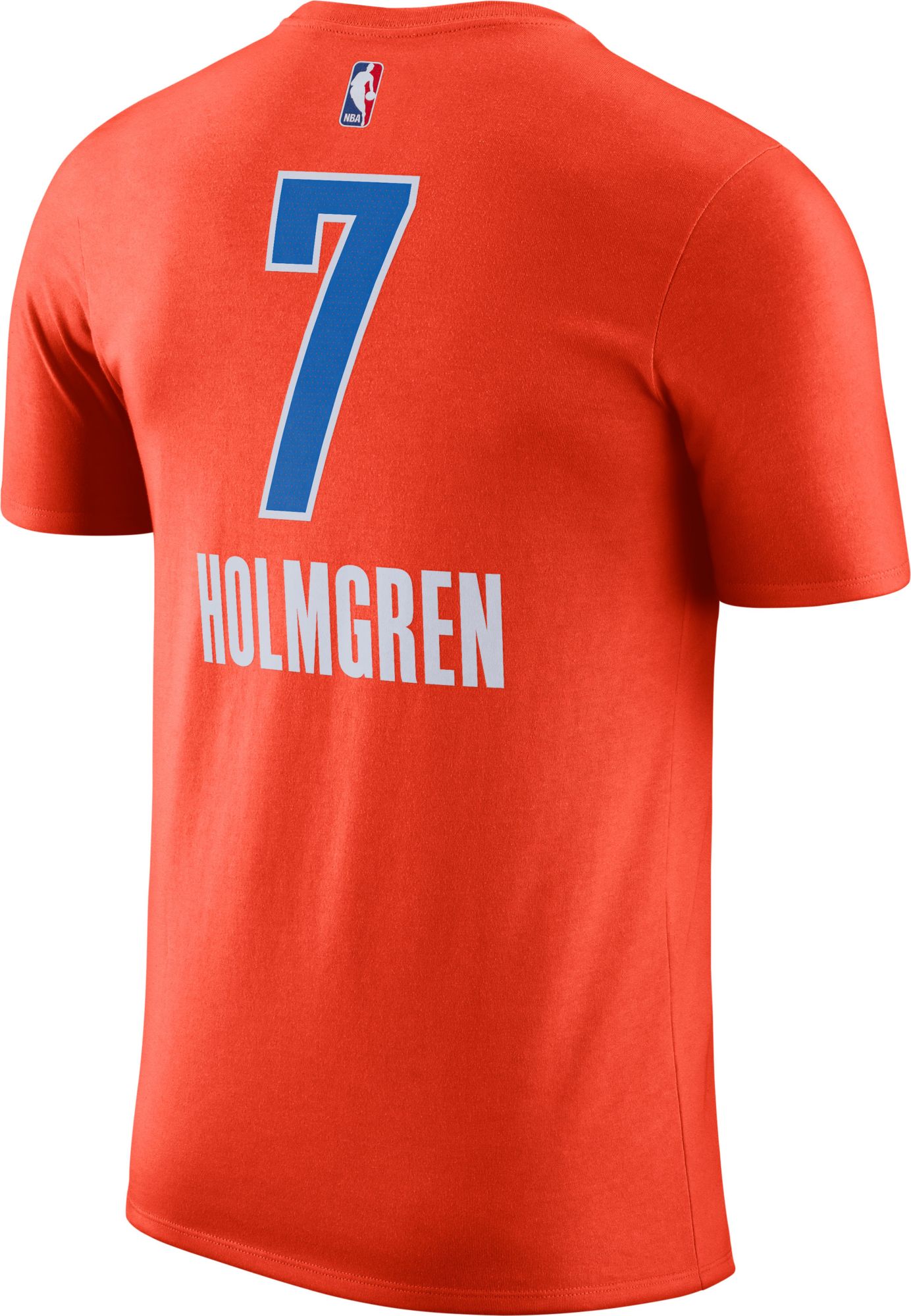 Nike Men's Oklahoma City Thunder Chet Holmgren #7 Orange T-Shirt product image