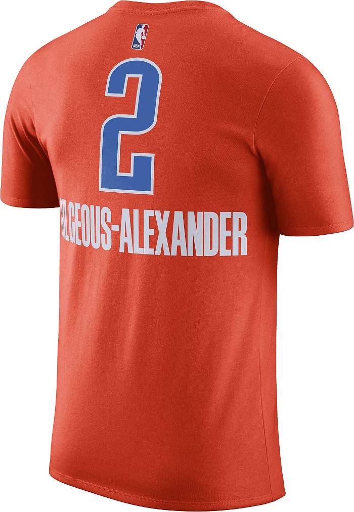 Nike Men's Oklahoma City Thunder Shai Gilgeous-Alexander #2 Blue Dri-Fit Swingman Jersey, Medium