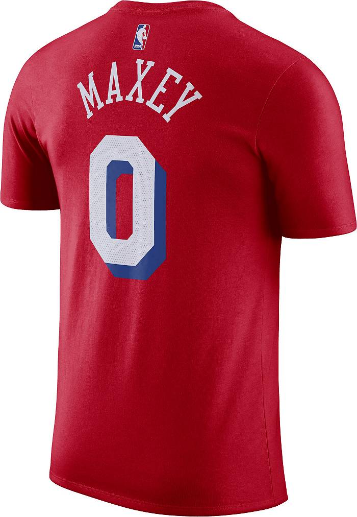 Nike Men's Philadelphia 76ers Tyrese Maxey #0 Blue T-Shirt