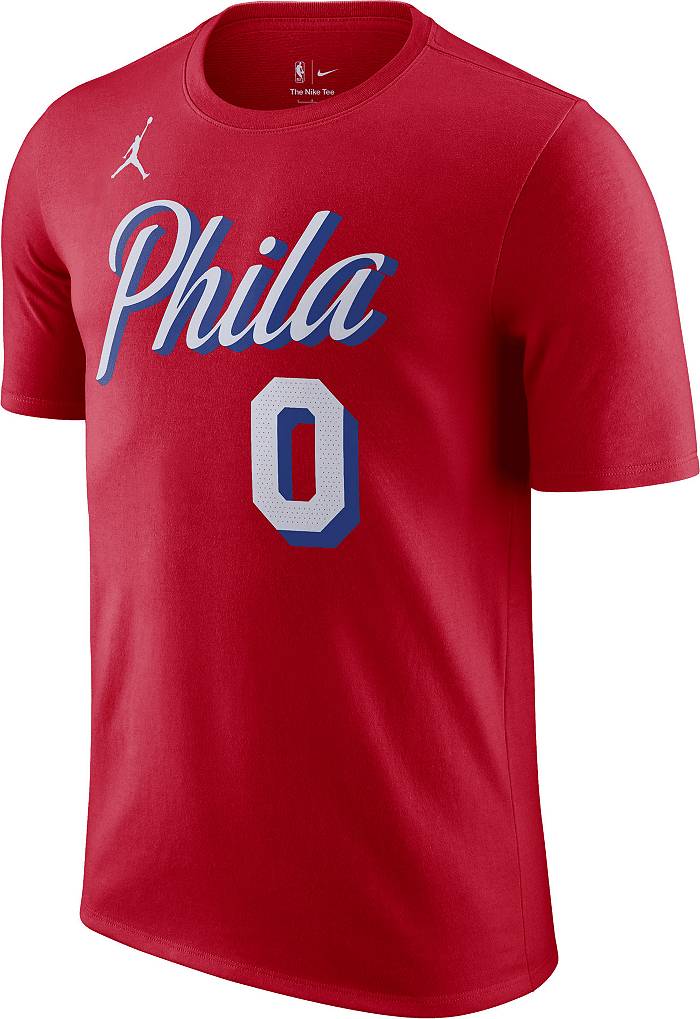 Nike Men's Philadelphia 76ers James Harden #1 Red Dri-Fit Swingman Jersey, XXL