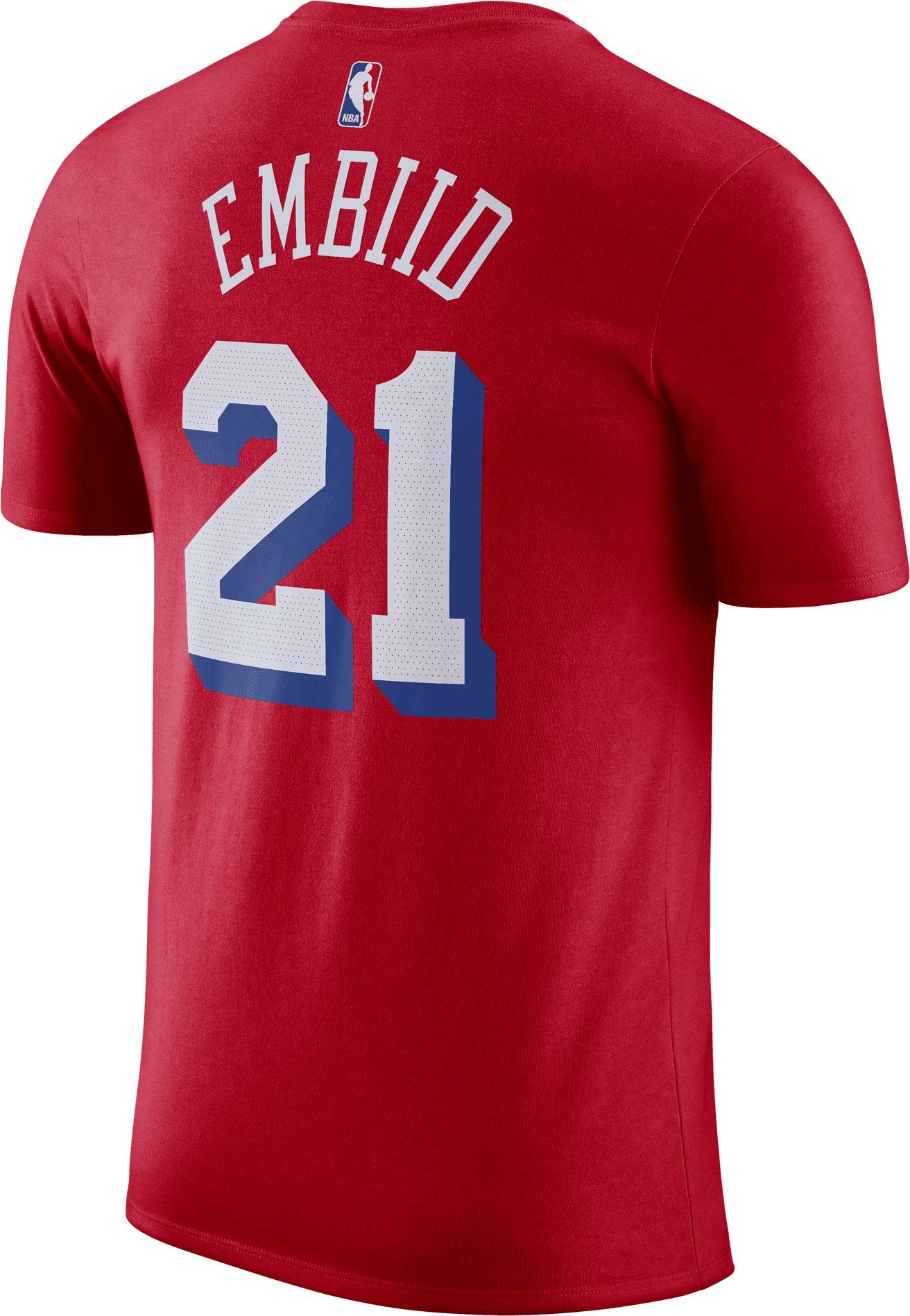 Nike Men's Philadelphia 76ers Joel Embiid #21 Red T-Shirt product image