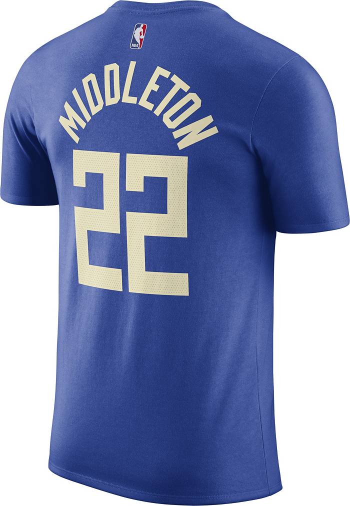 Men's Milwaukee Bucks Khris Middleton Nike Blue 2020/21 Swingman