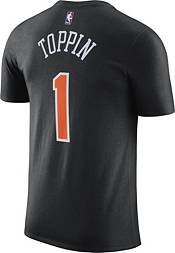 Nike Men's 2022-23 City Edition New York Knicks Obi Toppin #1 Black Cotton T-Shirt product image