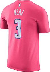 Nike Men's 2022-23 City Edition Washington Wizards Bradley Beal #3 Pink Cotton T-Shirt product image