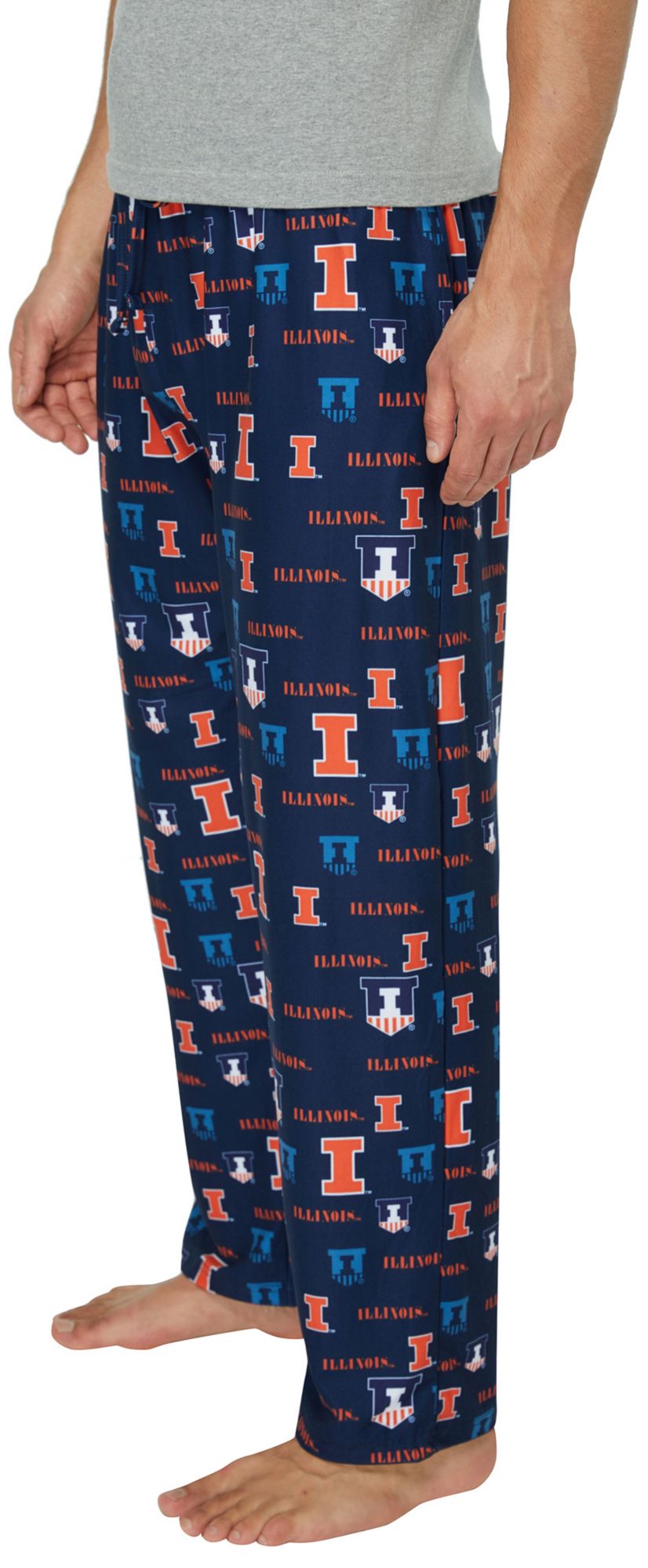 Concepts Sport Men's Illinois Fighting Illini Navy All Over Print Sleep Pants product image