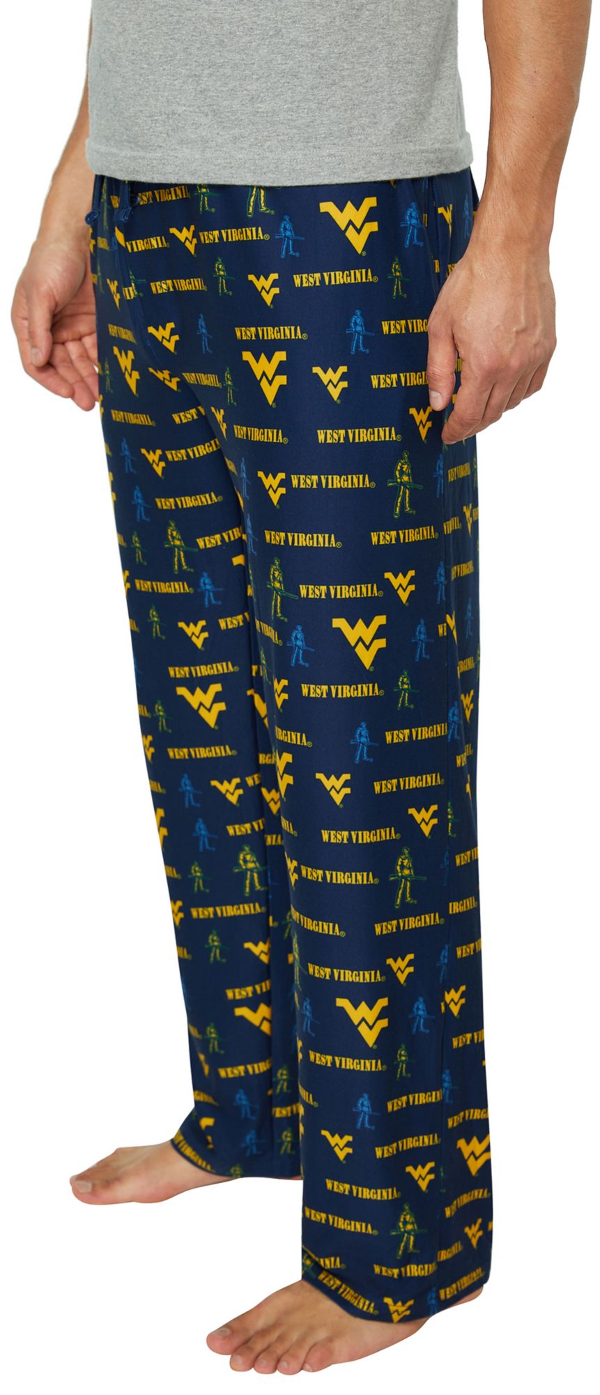 Concepts Sport Men's West Virginia Mountaineers Navy All Over Print Sleep Pants product image