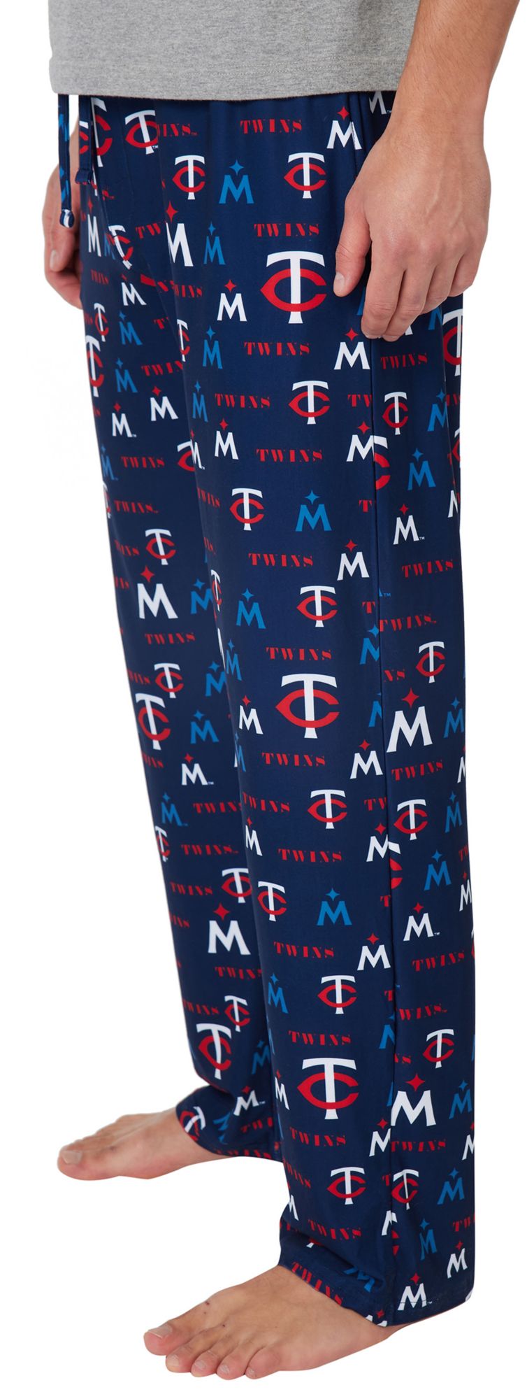 Concepts Sport Adult Minnesota Twins Navy Mosaic All Over Print Sleep Pants product image
