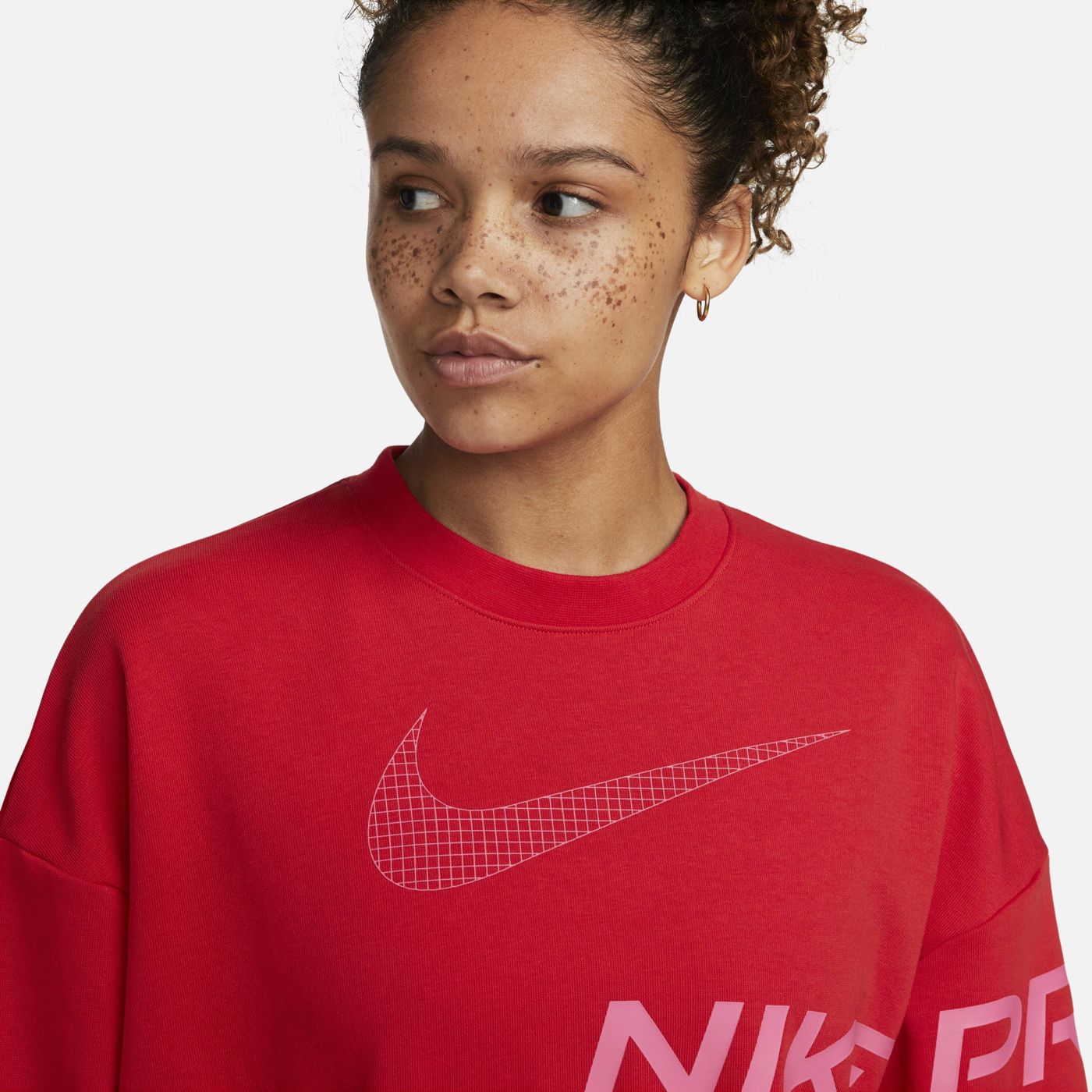 Nike Women s Dri FIT Get Fit French Terry Graphic Crew Neck Sweatshirt Dick s Sporting Goods