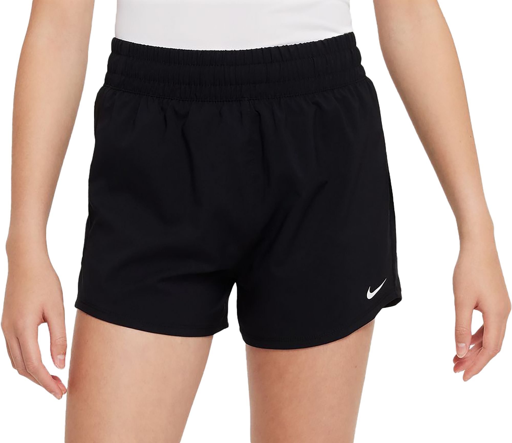 Nike Girls' Dri-FIT One High-Waisted Woven Training Shorts product image