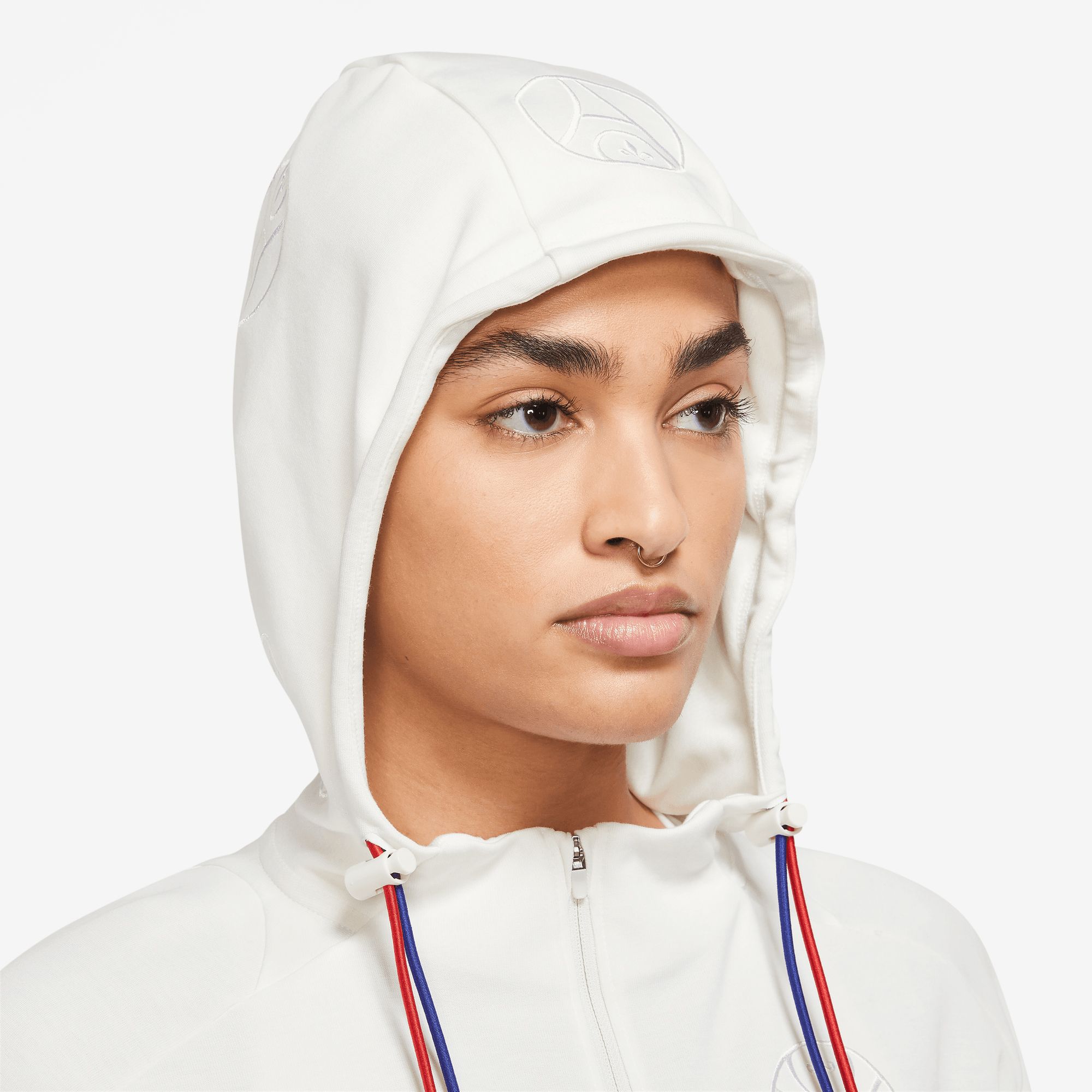 Nike Women's Paris Saint-Germain Travel Diamonds Sail Pullover Hoodie