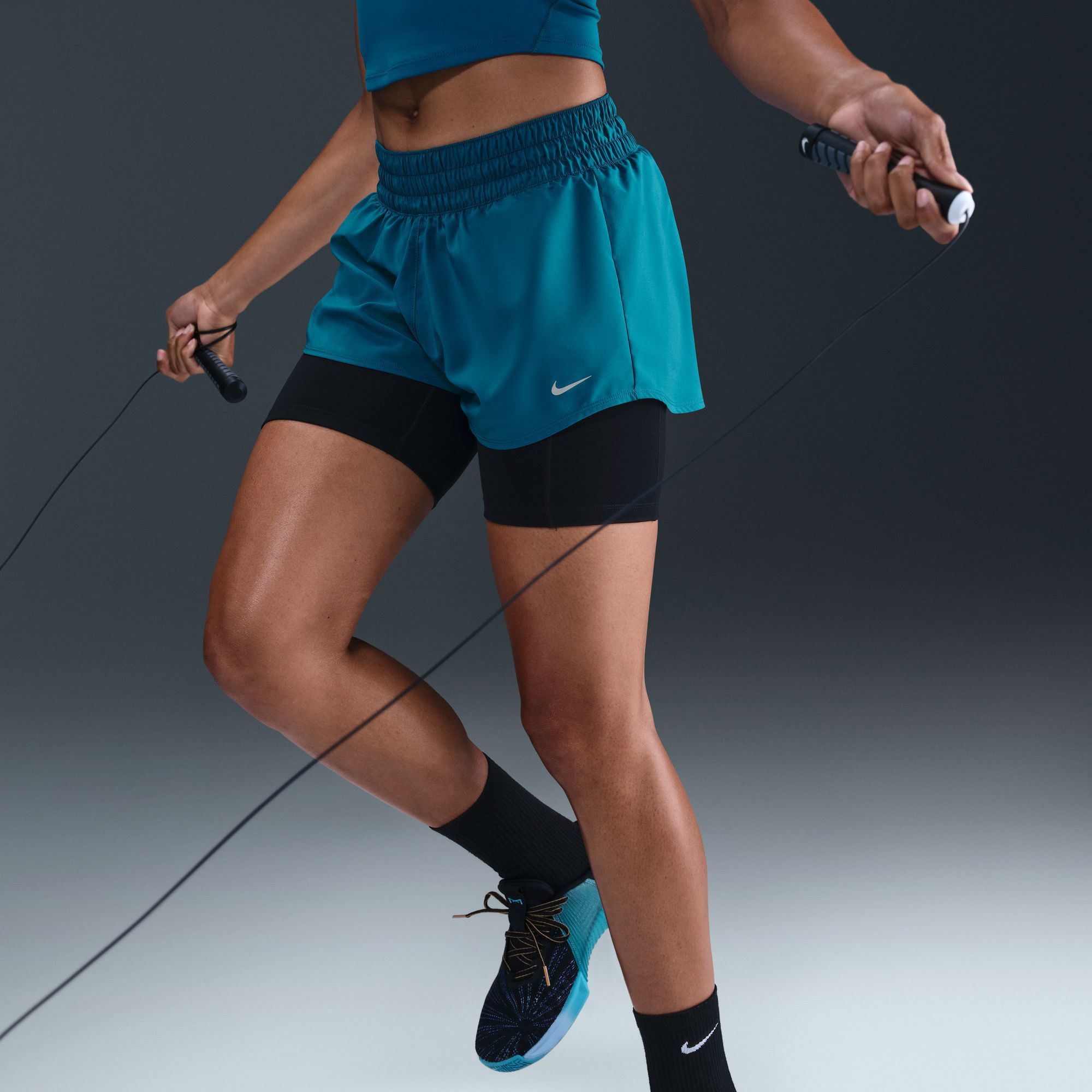 Nike Women's One Dri-FIT Mid-Rise 3" Brief-Lined Shorts product image