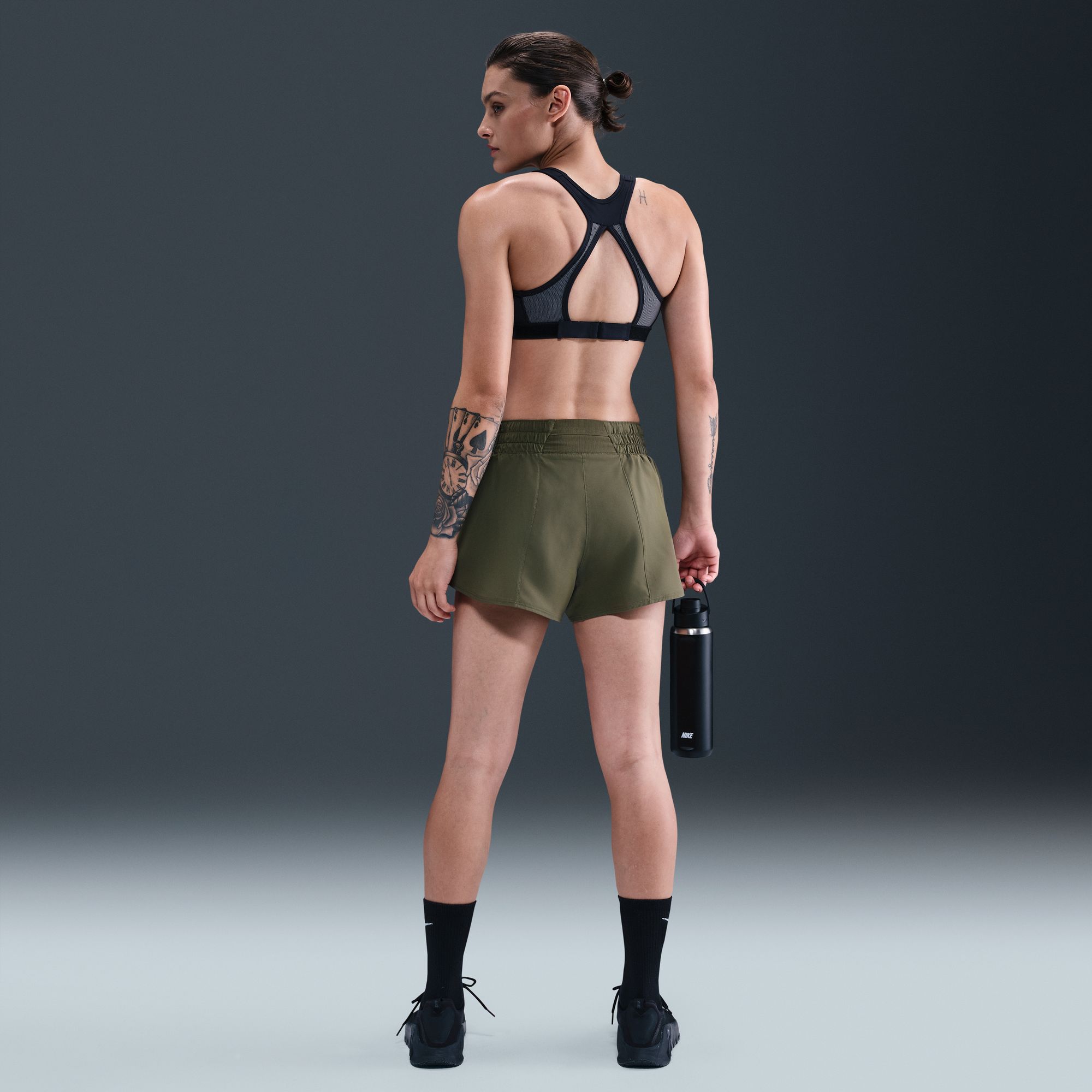 Nike Women's One Dri-FIT Mid-Rise 3" Brief-Lined Shorts product image