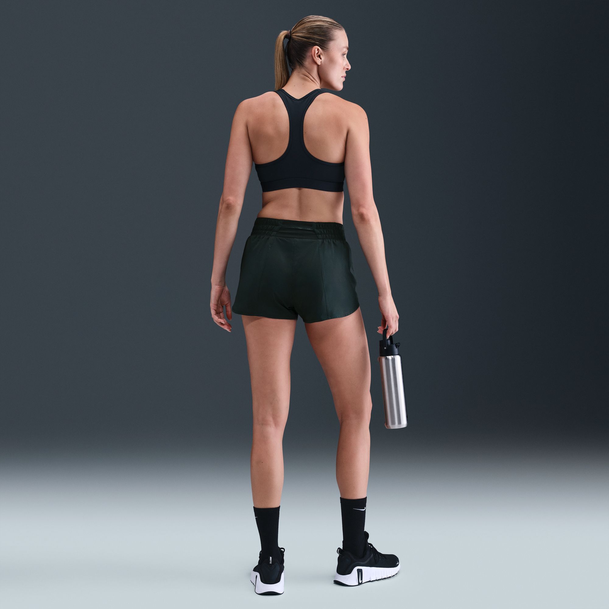 Nike Women's One Dri-FIT Mid-Rise 3" Brief-Lined Shorts product image