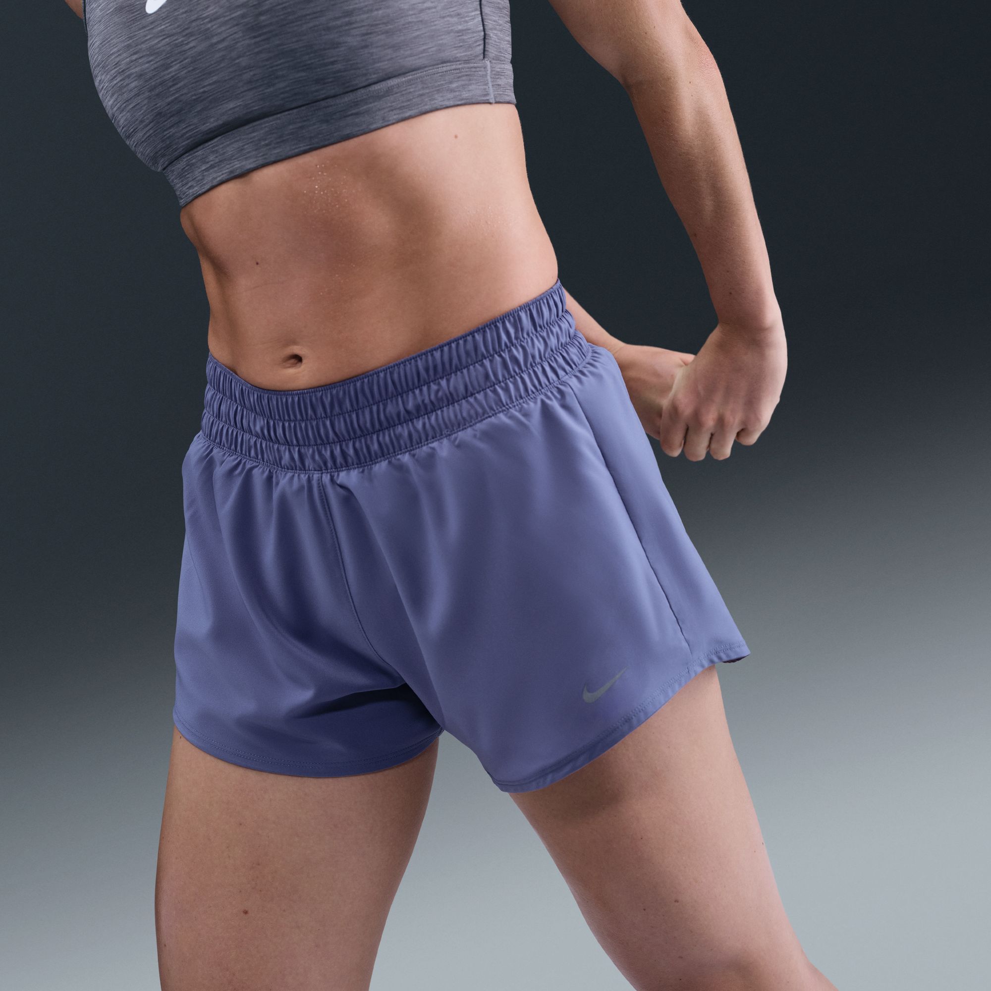 Nike Women's One Dri-FIT Mid-Rise 3" Brief-Lined Shorts product image
