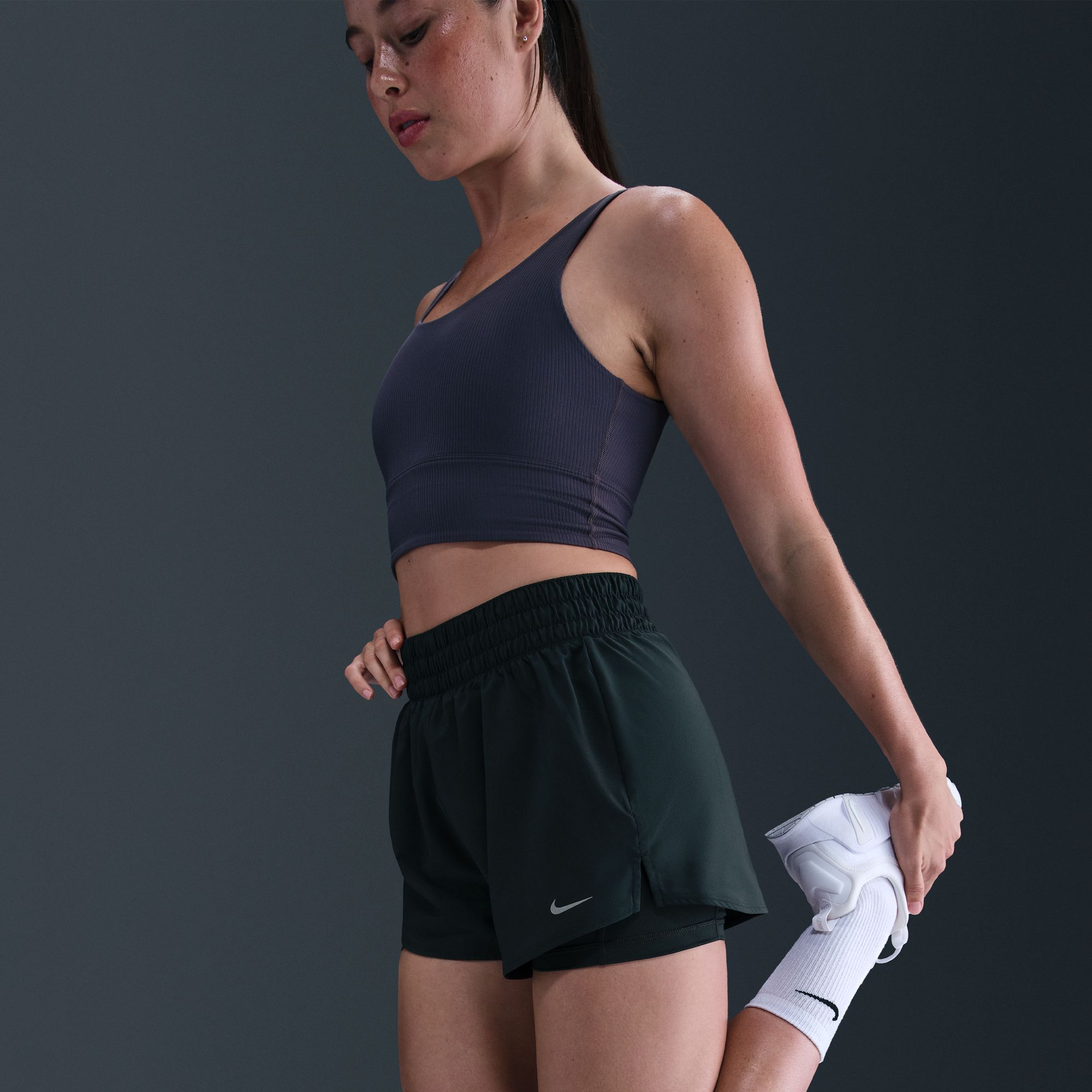 Nike Women's One Dri-FIT High-Waisted 3" 2-in-1 Shorts product image
