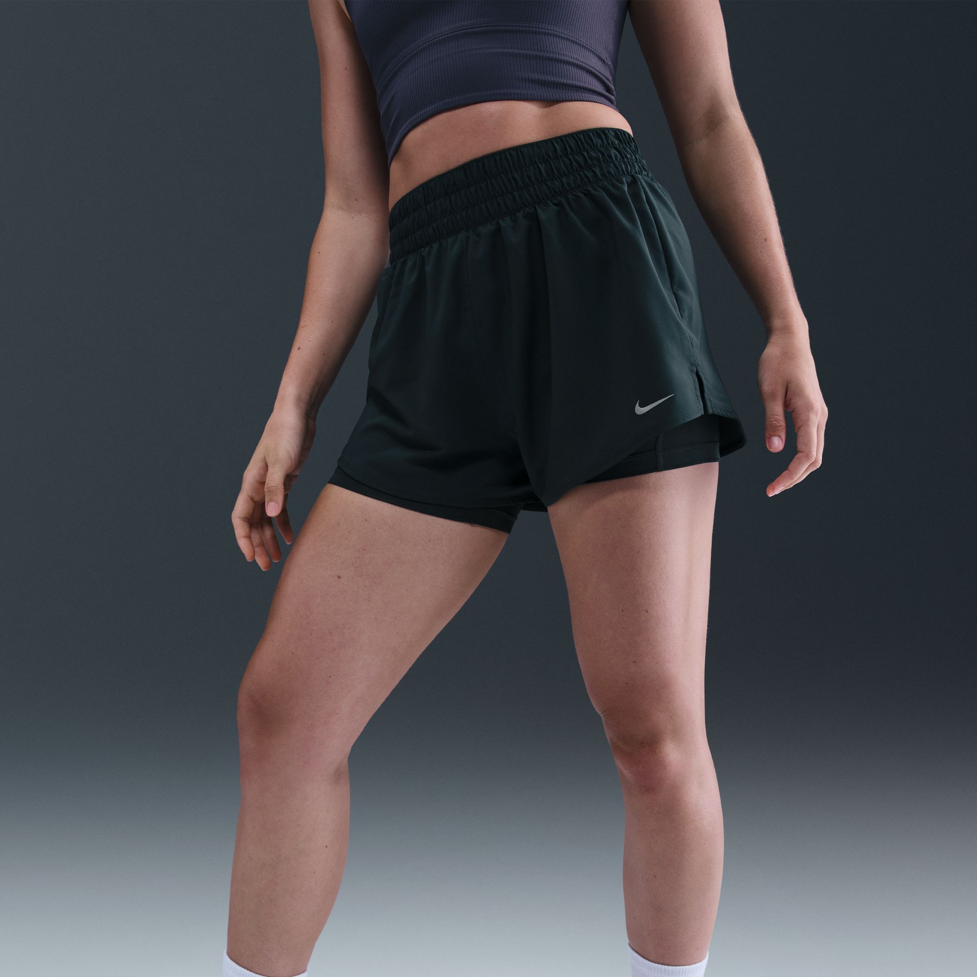 Nike Women's One Dri-FIT High-Waisted 3" 2-in-1 Shorts product image
